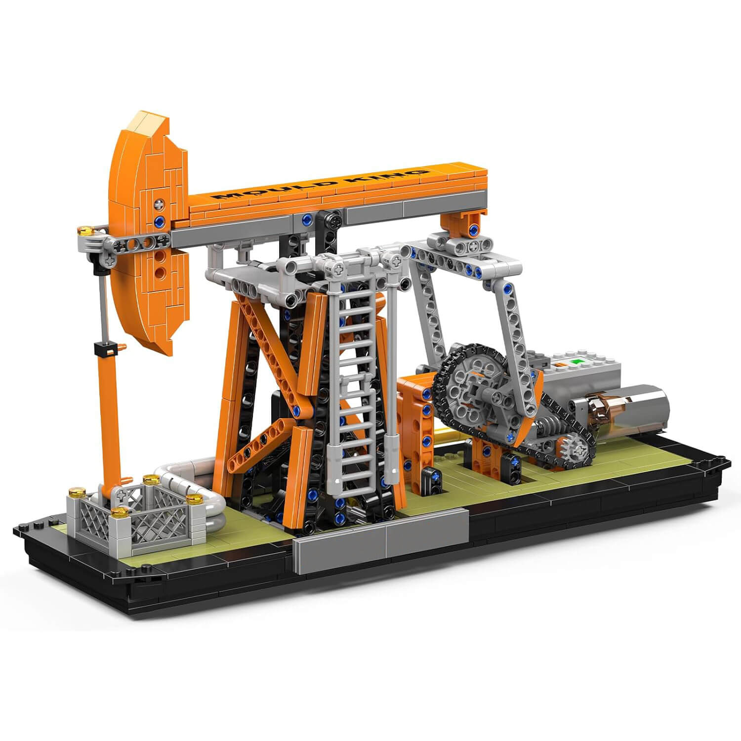 Motorised Mechanical Oil Rig 839pcs - TheBlockZone