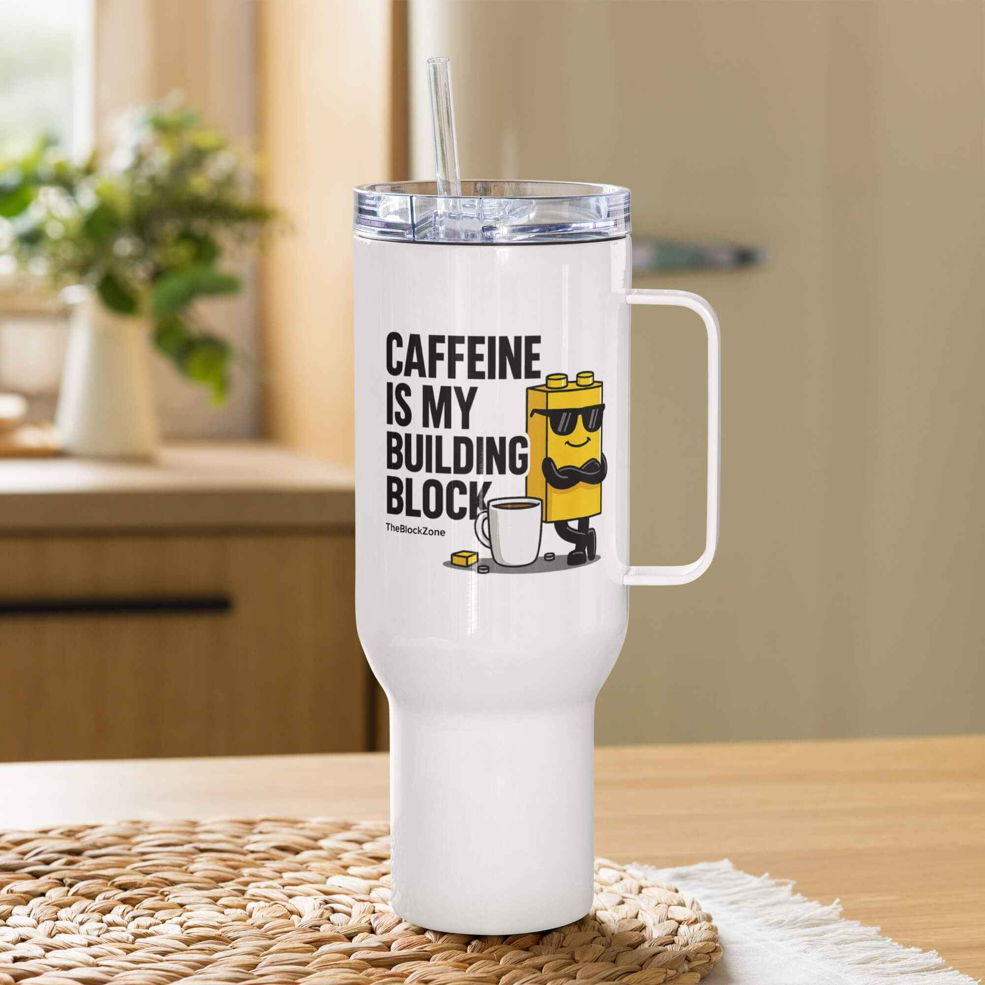 Caffeine is my Building Block Travel Mug