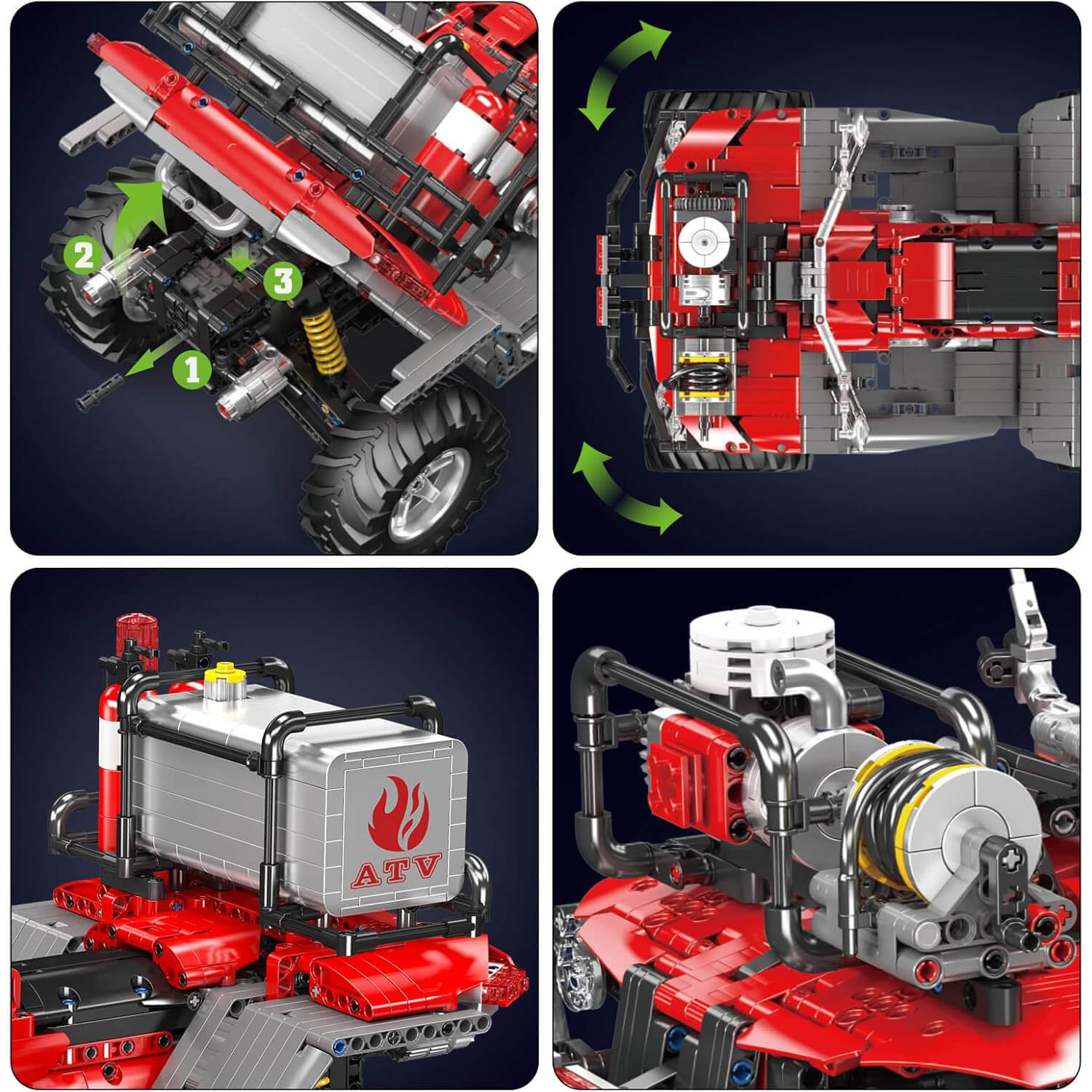 Remote Controlled Fire Rescue ATV 2099pcs