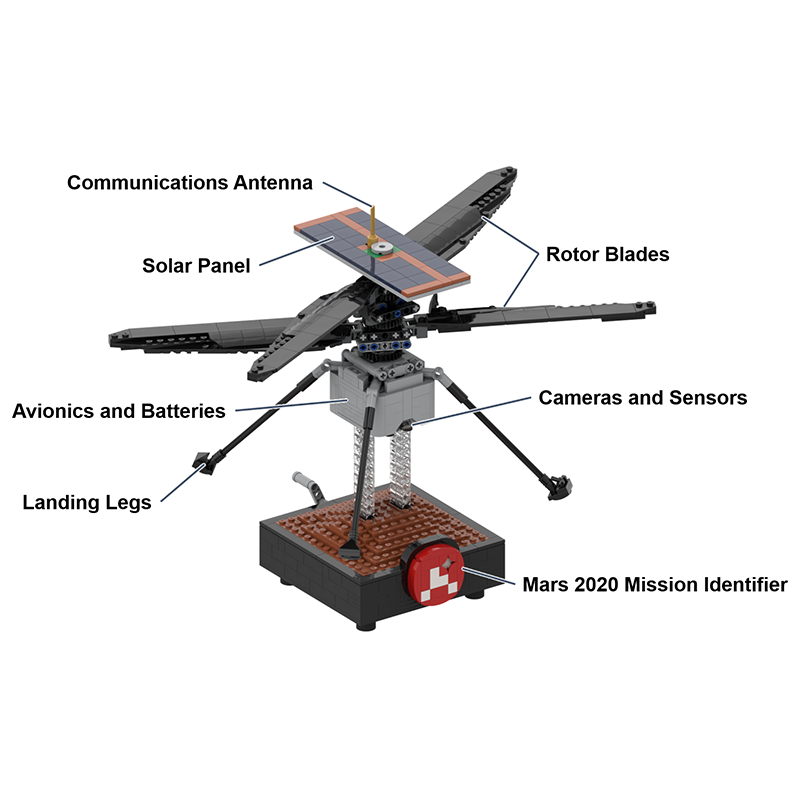 Mars Ingenuity Helicopter 729pcs